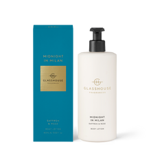 Load image into Gallery viewer, Glasshouse Fragrances – Midnight In Milan Body Lotion