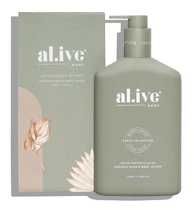 Hand & Body Lotion - Green Pepper & Lotus 500ml