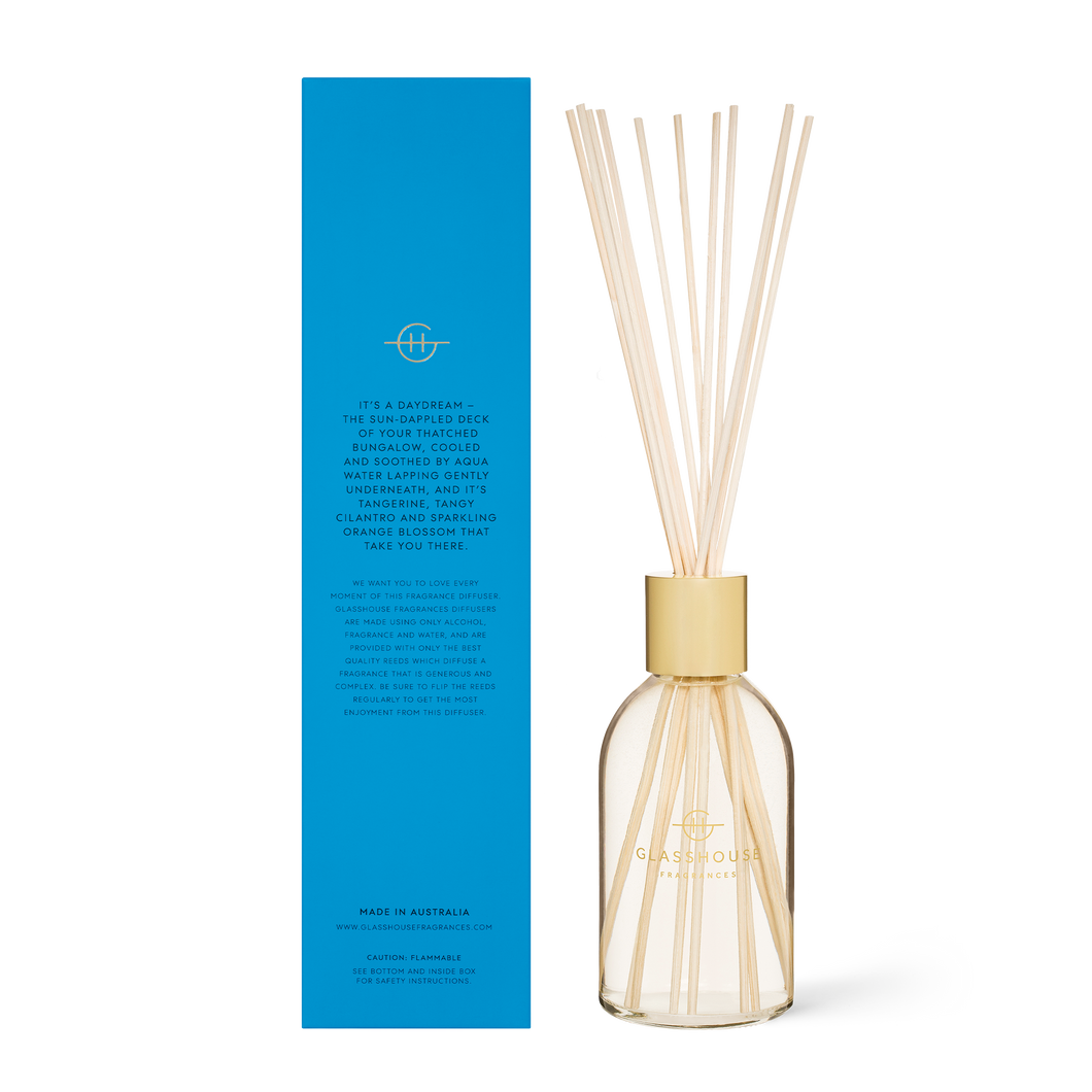 Glasshouse Fragrances – Bora Bora Bungalow Diffuser 250mL