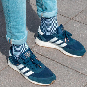 ORTC Navy and White Pin Stripe Socks