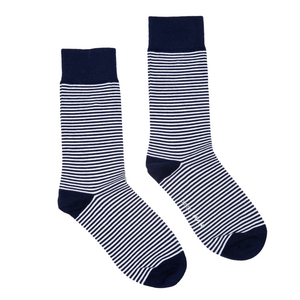 ORTC Navy and White Pin Stripe Socks