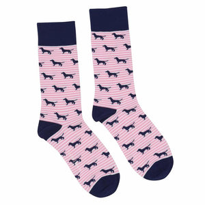 ORTC Pink Stripe Dachies Socks